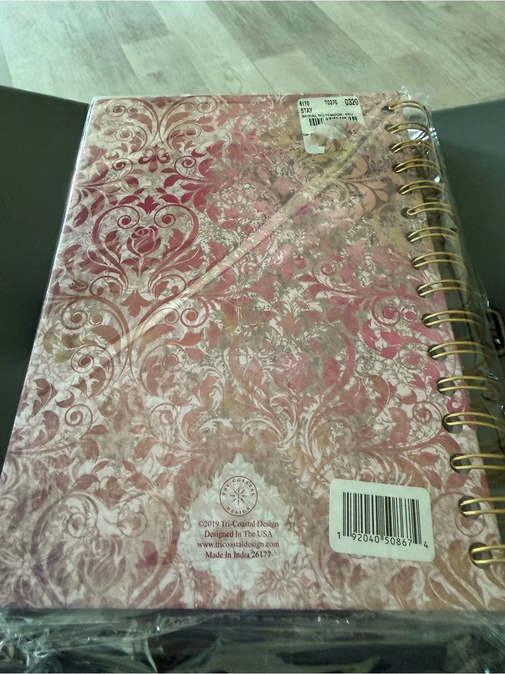 NWOT “enjoy every moment”- Pink and Gold Decorative Cover Journal